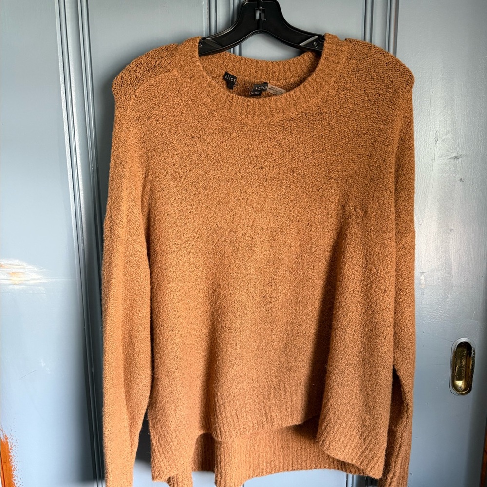Alice + Olivia Cashmere Crew Neck Sweater Soft Knit